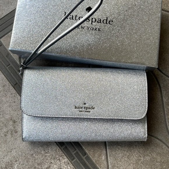 Kate Spade Shimmy Boxed Medium Phone Wristlet Lunar Light - Picture 1 of 16